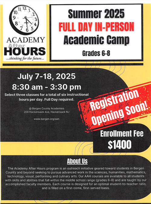 Academic Camp flyer